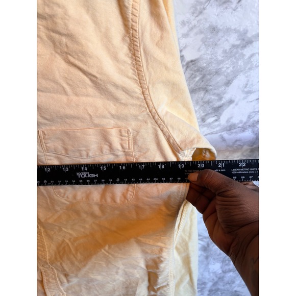 J Crew Oxford Button‎ Down Shirt Mens Medium Yellow Long Sleeve - Picture 6 of 6